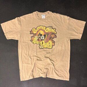 Disney Men's Brown and Tan T-shirt